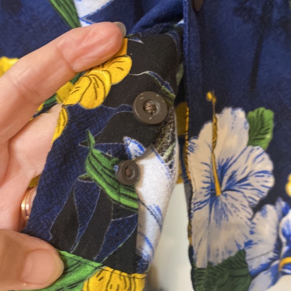 GEORGE l Men’s Short-Sleeve l Rayon l Button-down l Casual l Vibrant Blue l Sz L - Picture 8 of 13